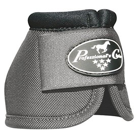 PROFESSIONAL'S CHOICE - BALLISTIC NO TURN OVERREACH BELL BOOTS SIZES (Charcoal, Large)