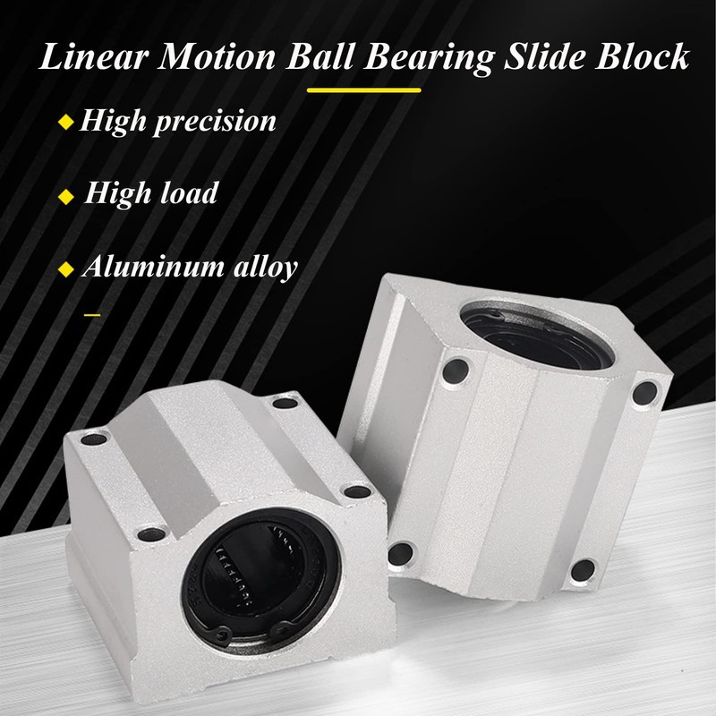 Linear Ball Bearing Sliding Block, 2 Pieces SC20UU 20 mm