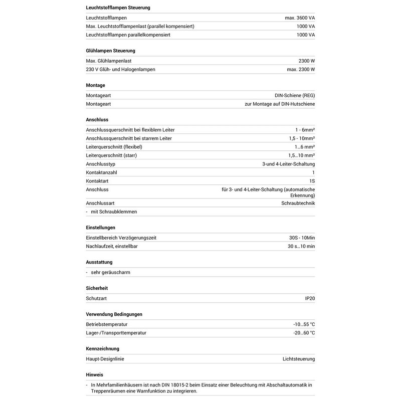 Hager EMN001 Stair Light Timer Switch