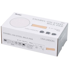 Skater ENMP2-A Enameled Double-Mouth Milk Pan, Lisa Larson, Hedgehog, 5.1 inches (13 cm), 0.8 Ll (0.8 L)