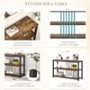 FOLUBAN Industrial Console Table, 3 Tier Entryway Sofa Foyer Table