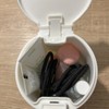 Neulsom Round One-Touch Cotton Pad, Swab, and Small Item Organizer Case Drawer Organizer Storage Organizer