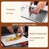 Double-Sided Titanium Chopping Board for Meat and Vegetables, Sturdy, Scratch-Resistant