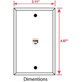 Art Plates - One Port RJ45 Ethernet decorative printed keystone style wall plate. Works with Cat5 through Cat8 cables. Female to Female Connection. - Cocorico