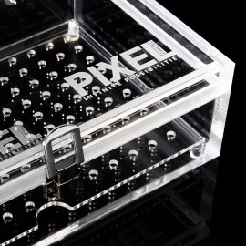 Pixel Cartel Small with Latch Clear Humidor Holds 15-20 Cigars Airtight Mess Free Seasoning