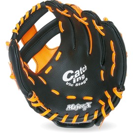 Unix BG8072 Baseball Glove Family Glove for Kids, Black x Orange, Left Throw