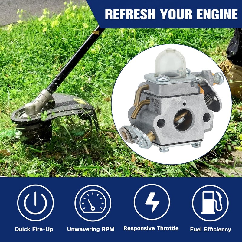 Powtol SS30 CS30 Carburetor fits Homelite Ryobi BC30 CS26 SS26