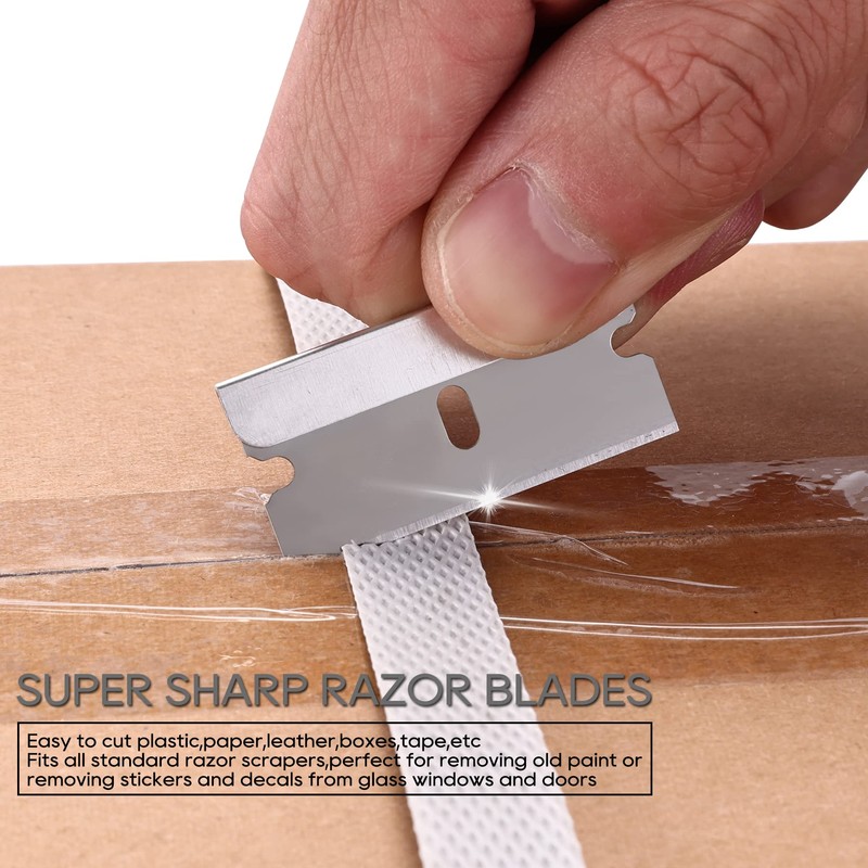 REXBETI 100PCS Single Edge Razor Blades, Industrial Razor Blades for