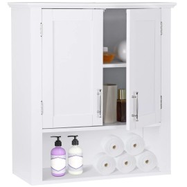 Segawe Wall Cabinets Storage Cabinets w/ Doors and Shelf Wall Cabinet Over The Toilet