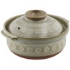 Banko Ware 21681 Ginpo Hanamishima Extra Deep Pot No. 6,
