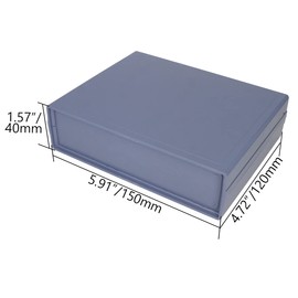 Fielect Junction Box Electrical Project Box ABS Plastic Project Box Enclosure Case, Gray 5.91" x 4.72" x 1.57"