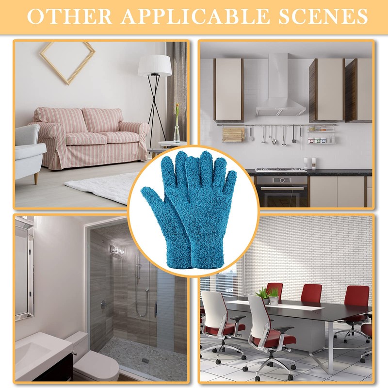 Patelai 3 Pairs Microfiber Plant Dusting Gloves Leaf Cleaning Gloves