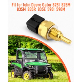Quaneguzy Coolant Temperature Sensor Fit for John Deere Gator XUV 825i 825M 835M 835R 835E Replace MIA13198 MIU12581 3-Pins Brass and Plastic Material