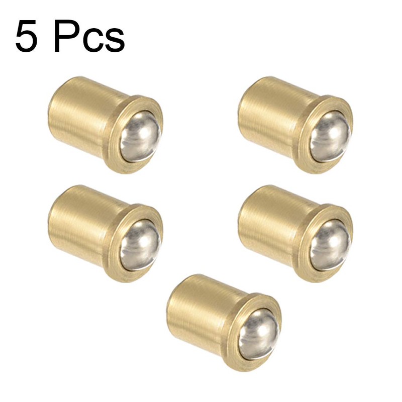 sourcing map Door Cabinet Closet Drawer 7mm Dia Brass Ball