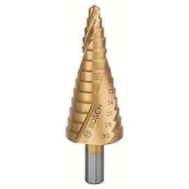Bosch 2608587430 4/6/8/10/12/14/16/18/20/22/24/26/28/30 mm HSS-TiN Step Drill Bit