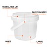 SENONAPO 13 Pack 1.5 Quart White Plastic Bucket with Handle