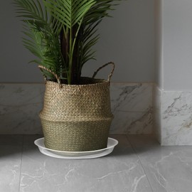 OUPSAUI 4 Pack Clear Plant Saucer 4 6 8 10 12 14 16 18 20 22 Inch Plant Trays for Pots, Plastic Extra Large Planter Saucers for Outdoors Indoors, Drip Catcher Water Tray for Plants (16 Inch)