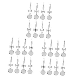 TEHAUX 3sets Stainless Steel Diy Earring Bases Metal Trays for Women Silver Hoop Earrings Making Material Hooks Set 20pcs*3