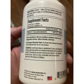 Vitamins Pinnacle Health B-12 Hi-Potency  300 Tablets