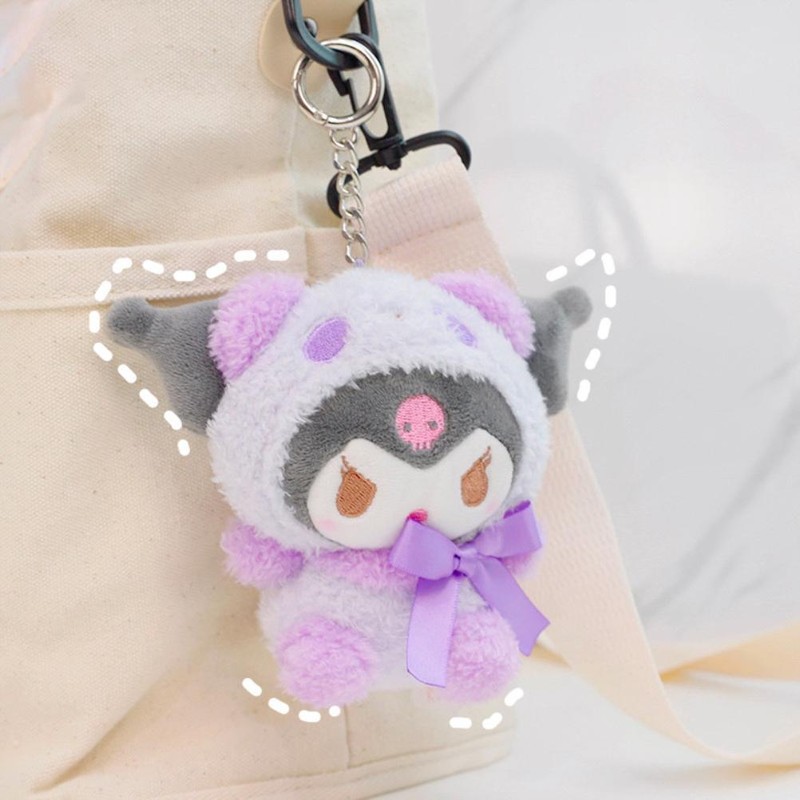 5Pcs Anime Figure Plush Toy Keychain Set Cute Stuffed Animal