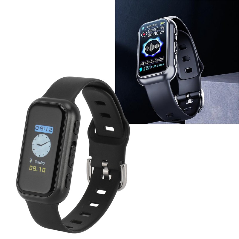 Voice Recorder Watch HD Noise Reduction MP3 Player File Encryption