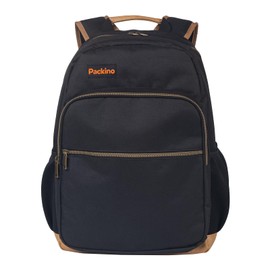Packino 24L Travel Laptop Backpack, Business Anti Theft Slim Sturdy Large Laptops Backpack, Water Resistant College Computer Bag Gift for Men & Women Fits 17 Inch Notebook, Black