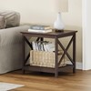 ChooChoo End Table, 24 Inch End Table with 2-Tier Storage