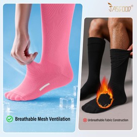 JASGOOD Baseball Socks and Belt Combo Set 3 for Youth Adult Softball Socks and Belt Football Socks for Kids Boys Girls(Light Pink)