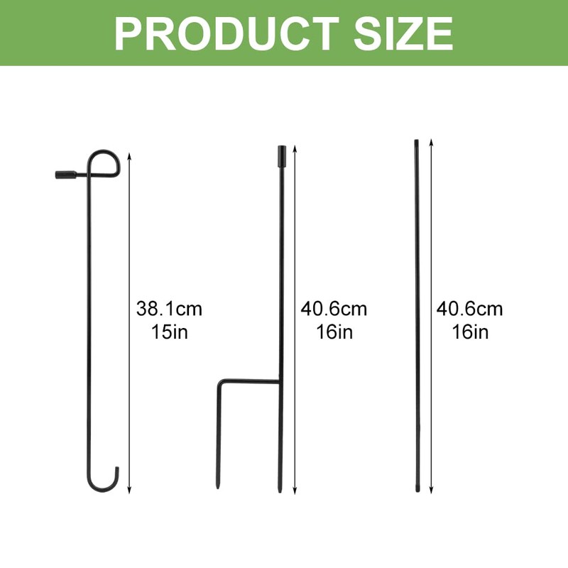 32inchs Garden Flag Stand, Removable Yard Flag Pole Outdoor Decor