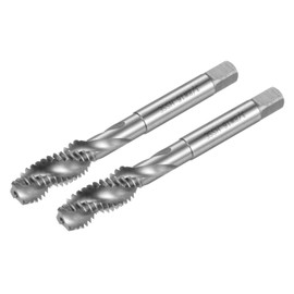 uxcell 2pcs Spiral Flute Thread Taps, 3/8-16 BSW H2 Screw Threading Tap, Machine Tapping Tools for Machinist Repair (M35 Cobalt High Speed Steel (HSS-CO), Uncoated)