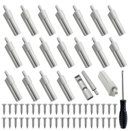 Softclose Retrofitting, Pack of 20 Door Dampers, Cupboard Door Damper Push to Open Door Opener Damper for Cabinet Doors, Kitchen Cabinet, Office with 40 Screws, 1 Screwdriver, Grey