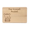 "Hier krümelt..." Brotzeit Board with Various Animal Motifs - Untreated