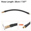 X AUTOHAUX 20cm Car Tire Inflator Extension Hose Adapter Black
