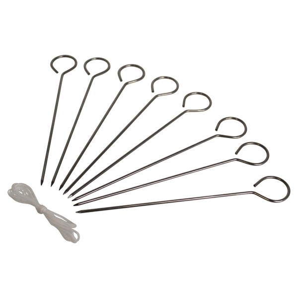 Mirro Stainless Steel Turkey Lacers, 8 Piece, Silver