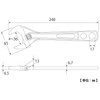 TOP HY-36-17 Eco Wide Adjustable Wrench, With 0.7 inches (17