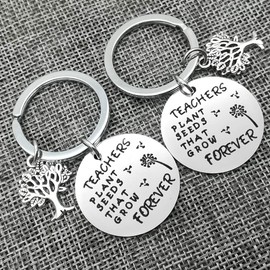 Dabihu Teacher Gift Key Ring Teacher Appreciation Gifts Keyring Thoughtful Gift Keychain Birthday Teacher's Day Thanksgiving Graduation Gifts for Women Teachers