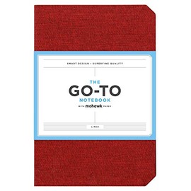 Go-to Notebook with Mohawk Paper, Brick Red Lined (Simple Lined Page Notebook, Lay Flat Productivity Journal)