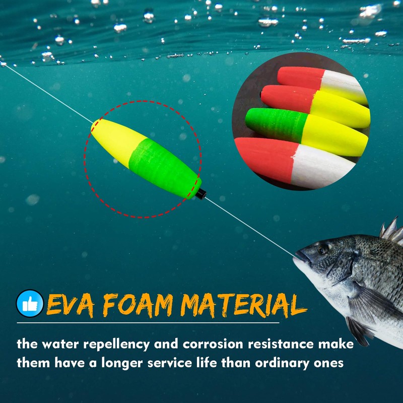 YOTO Peg Floats,Santee Cork Float for Catfih,Slip Foam Cigar Floats