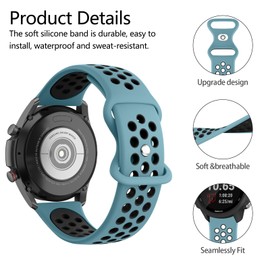 Meliya Silicone Band Replacement for Gizmo Watch 3 2 1 Bands/Gabb Watch 3 2 1 Bands, 20mm Breathable Waterproof Sport Gizmo Watch Band Replacement Gabb Watch Bands