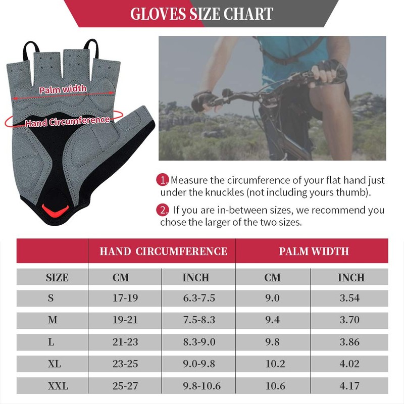 Souke Sports Half Finger Cycling Gloves, Unisex, Gel Shock Absorption,