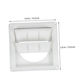 Levemolo 2pcs Louvered Flush Wall Vent Covers Thru Vent for HVAC Exhaust Windproof Rainproof Easy to Clean for Indoor Air Quality Improvement