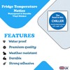 2-Pack - Chiller Fridge Temperature Reminder Label Sign - Kitchen