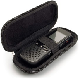 iGadgitz U6690 EVA Carrying Hard Case Cover Compatible with Sony Digital Voice Recorders - Black