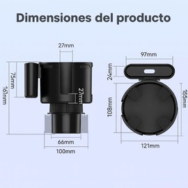 Portavasos para Coche, Portavasos Expandible para Auto, Negro
