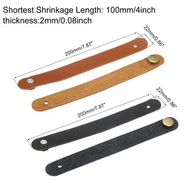 sourcing map Pack of 2 Headstock Straps Guitar Neck Adapter for Guitar Black and Brown, black, brown