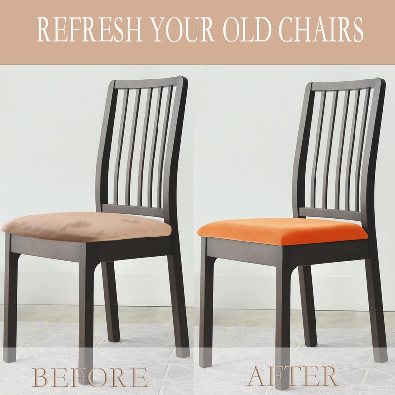 Deisy Dee - Fundas de asiento de terciopelo para sillas