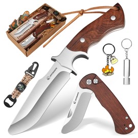 SPITZKANTE Kids Knife Set – First Pocket & Fixed Blade Knives with Safe Blunt Tips, Ideal Beginner Survival Kit for Kids, Outdoor Adventures & Training