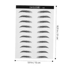 FRCOLOR 2sheets Eyebrow Stickers for Women Hair-like Artificial Eyebrow Patches Easy Application Makeup Tool for Sparse No Total