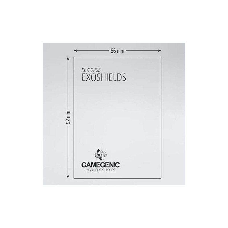 Gamegen!C - Matte KeyForge Exoshields Clear 66 x 92 mm