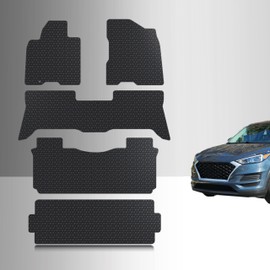 TOUGHPRO Full Set Floor + 3rd Row Up Cargo Mat Accessories Set for Infiniti QX56 All Weather Heavy Duty (Made in USA) Black Rubber 2004 2005 2006 2007 2008 2009 2010